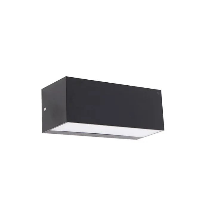 Moderne Wandleuchte schwarz mit Lichteffekt IP54 - Houks