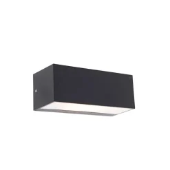 Moderne Wandleuchte schwarz mit Lichteffekt IP54 - Houks