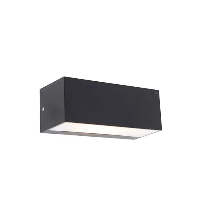 Moderne Wandleuchte schwarz mit Lichteffekt IP54 - Houks