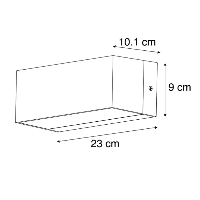 Moderne Wandleuchte schwarz mit Lichteffekt IP54 - Houks