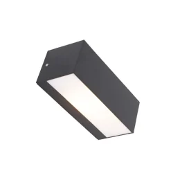 Moderne Wandleuchte schwarz mit Lichteffekt IP54 - Houks
