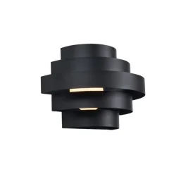 Moderne Wandleuchte schwarz inkl. LED 3-Stufen-Dimmbar - Lines