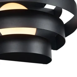 Moderne Wandleuchte schwarz inkl. LED 3-Stufen-Dimmbar - Lines