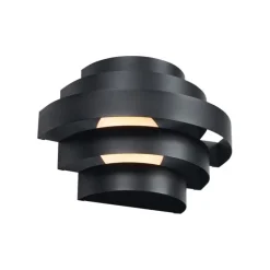 Moderne Wandleuchte schwarz inkl. LED 3-Stufen-Dimmbar - Lines