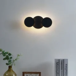 Moderne Wandleuchte Schwarz inkl. LED 3-Stufen Dimmbar 3-Lichter - Sunrise