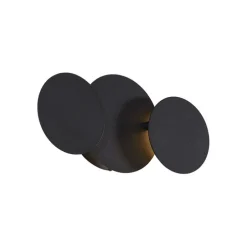 Moderne Wandleuchte Schwarz inkl. LED 3-Stufen Dimmbar 3-Lichter - Sunrise