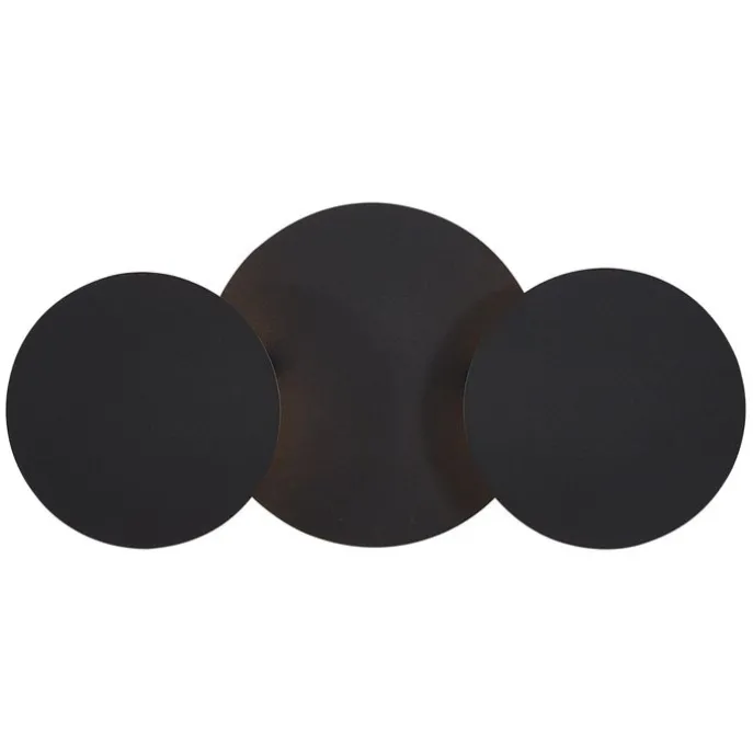 Moderne Wandleuchte Schwarz inkl. LED 3-Stufen Dimmbar 3-Lichter - Sunrise