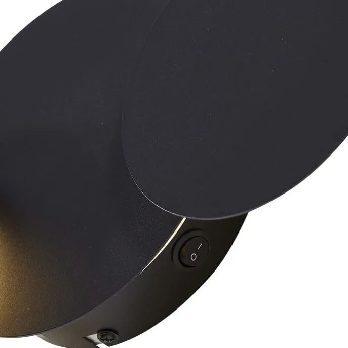 Moderne Wandleuchte Schwarz inkl. LED 3-Stufen-Dimmbar 5-Lichter - Sunrise