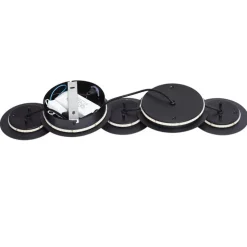 Moderne Wandleuchte Schwarz inkl. LED 3-Stufen-Dimmbar 5-Lichter - Sunrise