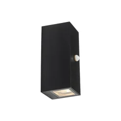 Moderne Wandleuchte schwarz IP44 mit Bewegungsmelder - Baleno II