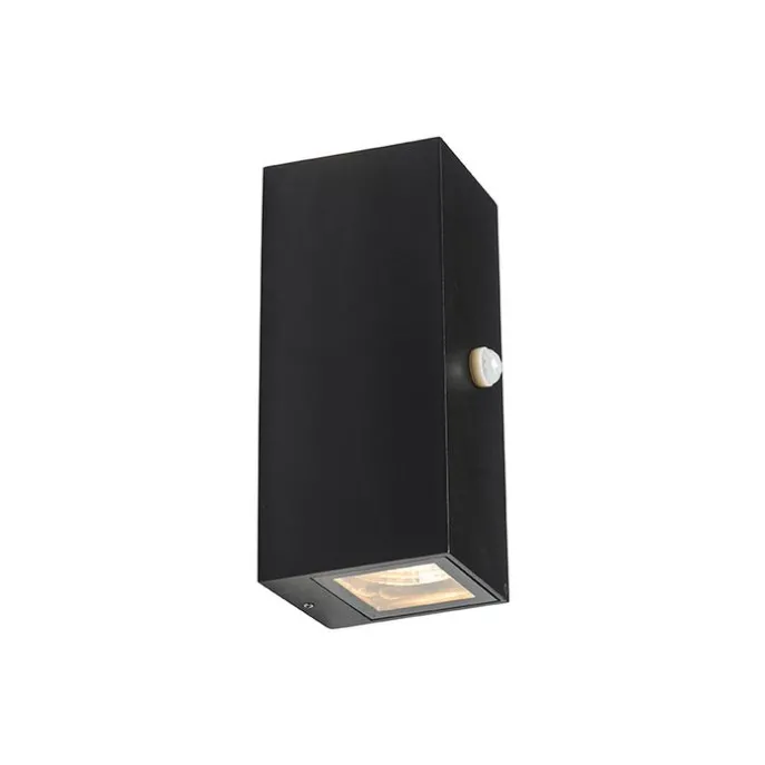 Moderne Wandleuchte schwarz IP44 mit Bewegungsmelder - Baleno II