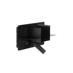 Moderne Wandleuchte schwarz inkl. LED mit USB - Thijs