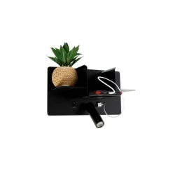 Moderne Wandleuchte schwarz inkl. LED mit USB - Thijs