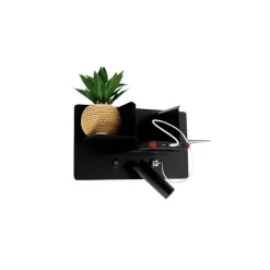 Moderne Wandleuchte schwarz inkl. LED mit USB - Thijs