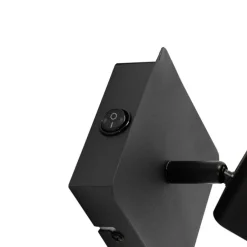 Moderne Wandleuchte schwarz inkl. LED mit Schalter - Nola