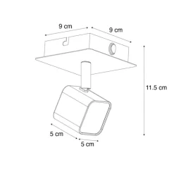 Moderne Wandleuchte schwarz inkl. LED mit Schalter - Nola