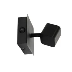 Moderne Wandleuchte schwarz inkl. LED mit Schalter - Nola