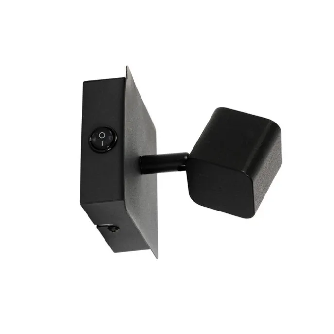 Moderne Wandleuchte schwarz inkl. LED mit Schalter - Nola