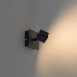 Moderne Wandleuchte schwarz inkl. LED mit Schalter - Nola