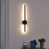 Moderne Wandleuchte Schwarz 60cm inkl. LED - Clockwise