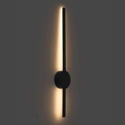 Moderne Wandleuchte Schwarz 60cm inkl. LED - Clockwise