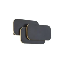 Moderne Wandleuchte schwarz inkl. LED 3-Stufen-Dimmbar - Dias