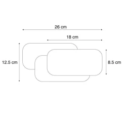 Moderne Wandleuchte schwarz inkl. LED 3-Stufen-Dimmbar - Dias