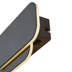 Moderne Wandleuchte schwarz inkl. LED 3-Stufen-Dimmbar - Dias