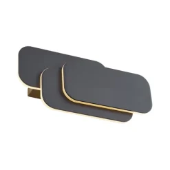 Moderne Wandleuchte schwarz inkl. LED 3-Stufen-Dimmbar - Dias