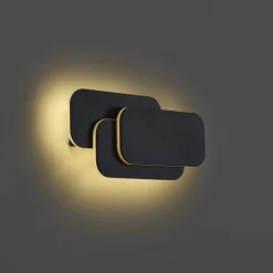 Moderne Wandleuchte schwarz inkl. LED 3-Stufen-Dimmbar - Dias