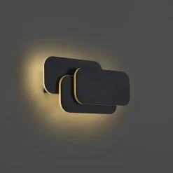 Moderne Wandleuchte schwarz inkl. LED 3-Stufen-Dimmbar - Dias