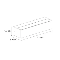 Moderne Wandleuchte schwarz inkl. LED IP65 - Steph