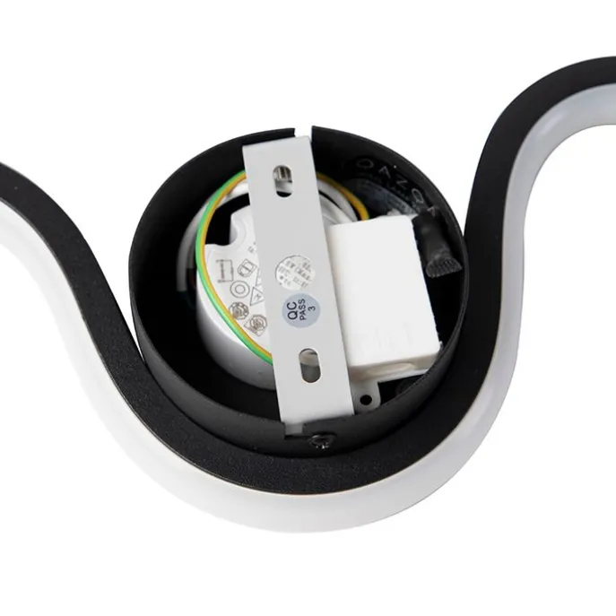 Moderne Wandleuchte schwarz inkl. LED - Plomp