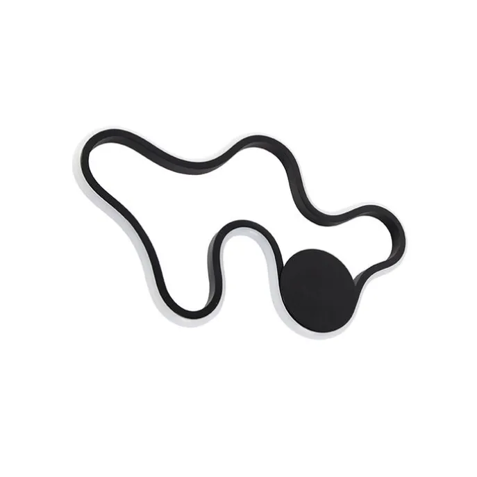 Moderne Wandleuchte schwarz inkl. LED - Plomp