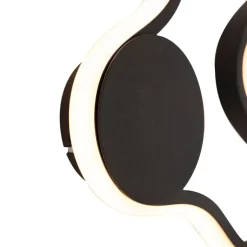 Moderne Wandleuchte schwarz inkl. LED - Plomp