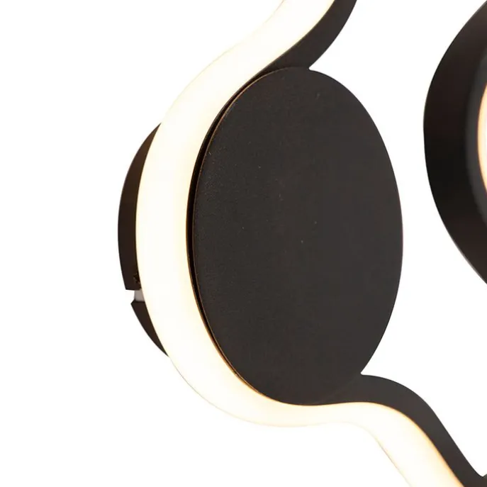 Moderne Wandleuchte schwarz inkl. LED - Plomp