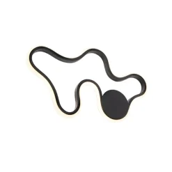 Moderne Wandleuchte schwarz inkl. LED - Plomp