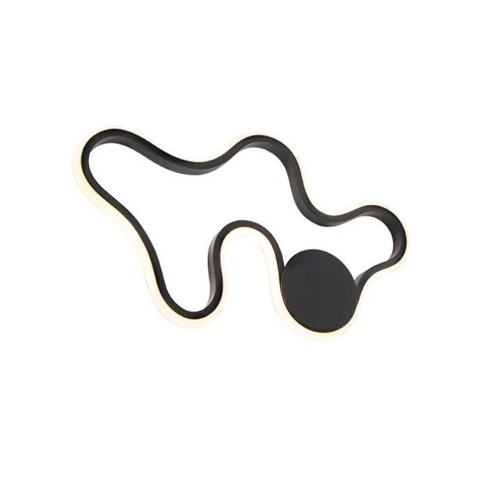 Moderne Wandleuchte schwarz inkl. LED - Plomp