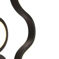 Moderne Wandleuchte schwarz inkl. LED - Plomp