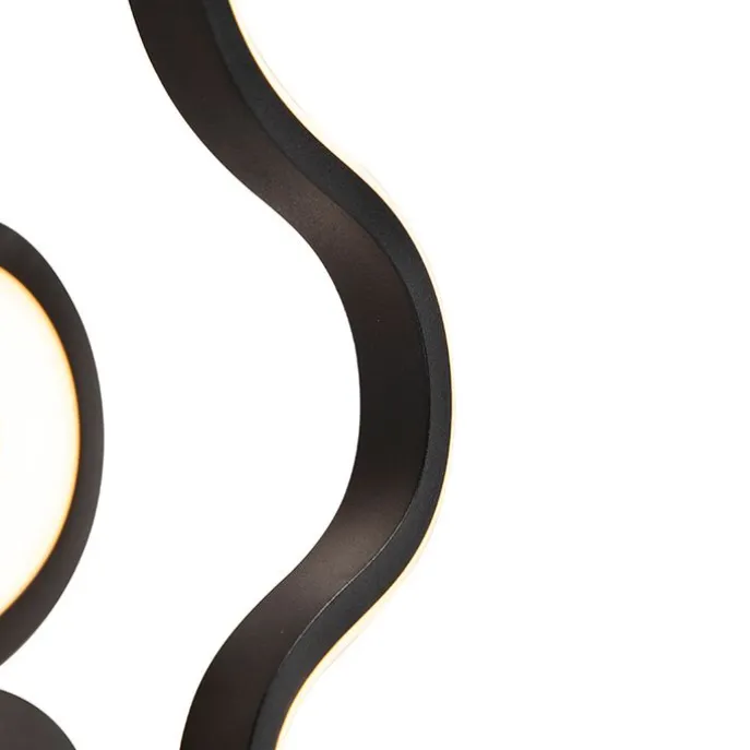 Moderne Wandleuchte schwarz inkl. LED - Plomp