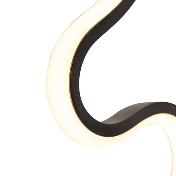 Moderne Wandleuchte schwarz inkl. LED - Plomp