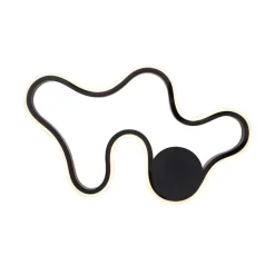 Moderne Wandleuchte schwarz inkl. LED - Plomp