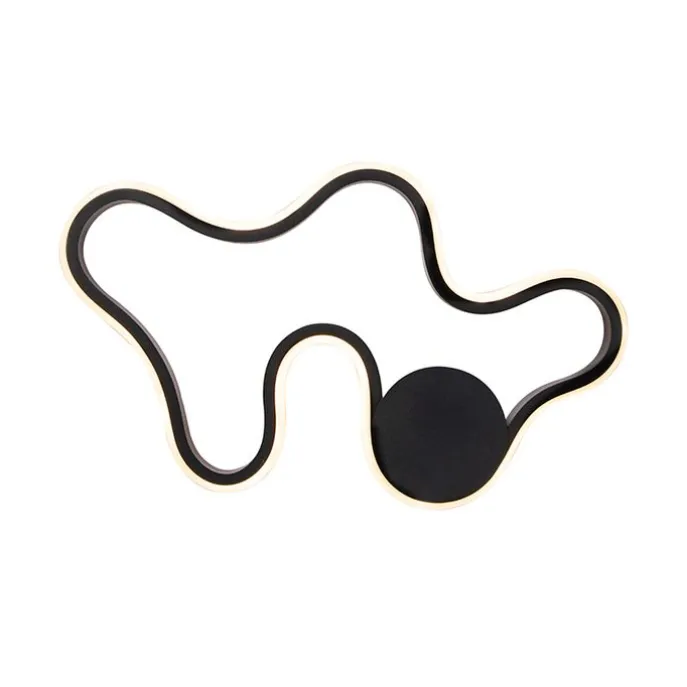 Moderne Wandleuchte schwarz inkl. LED - Plomp