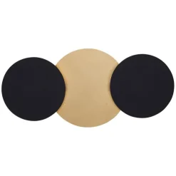 Moderne Wandleuchte Schwarz mit Gold inkl. LED 3-Stufen-Dimmbar 3-Lichter - Sunrise 3