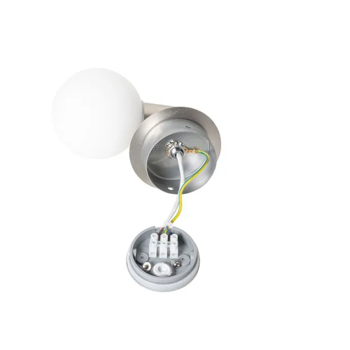 Moderne Wandleuchte Stahl IP44 - Cederic Up