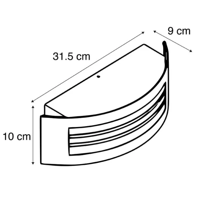 Moderne Wandleuchte Stahl Edelstahl IP44 - Sapphire Deluxe