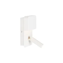 Moderne Wandleuchte weiß inkl. LED mit USB und Leselampe - Robin