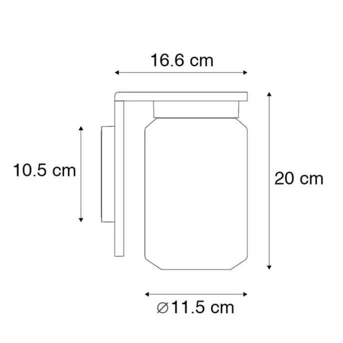 Moderne Wandleuchte Weiß mit Klarglas IP54 - Marshall