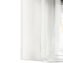 Moderne Wandleuchte Weiß mit Klarglas IP54 - Marshall