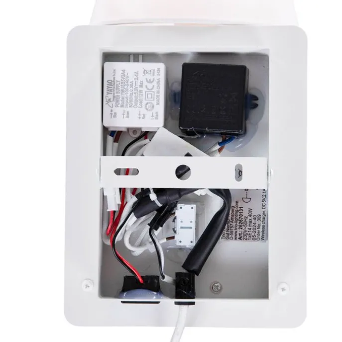 Moderne Wandleuchte weiß mit USB-C und induktivem Ladegerät - Comfort